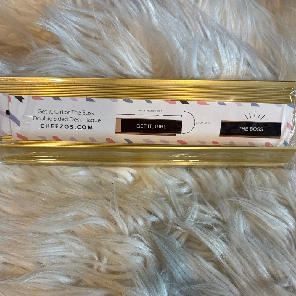Gold Double-Sided Desk Plaque